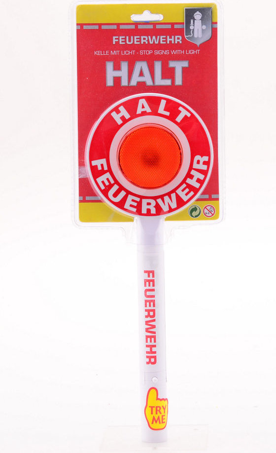 Feuerwehr Stop Signal mit Licht  inkl. 2 AA Batterien