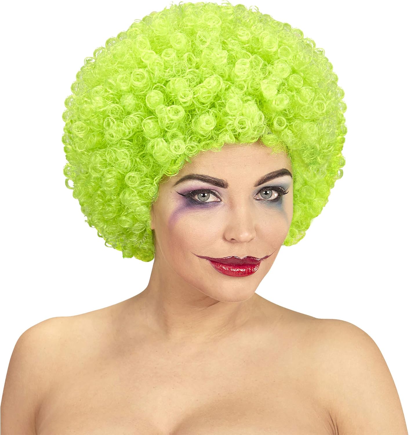 Locken Perücke grün