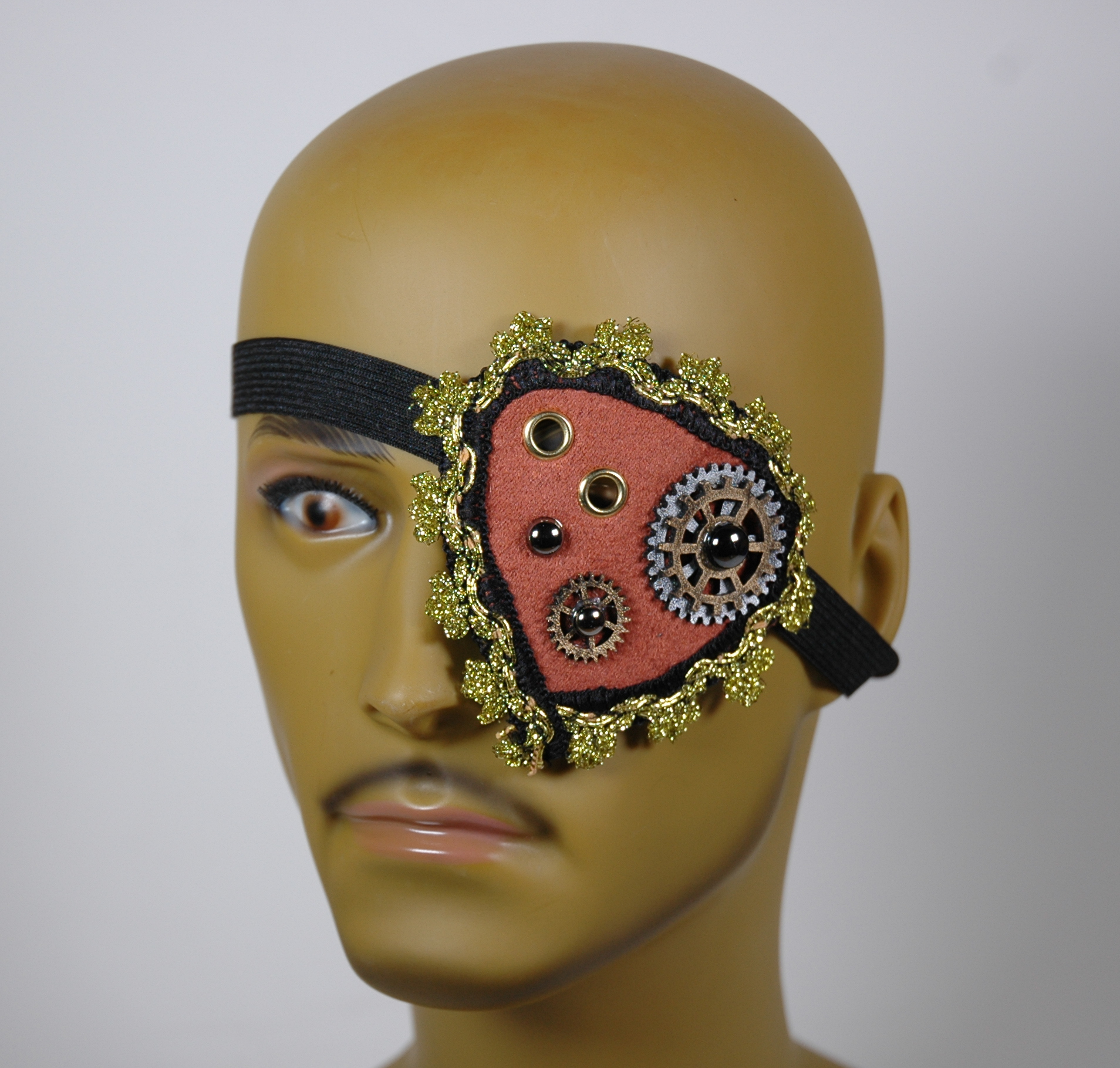 Augenklappe Steampunk Motiv