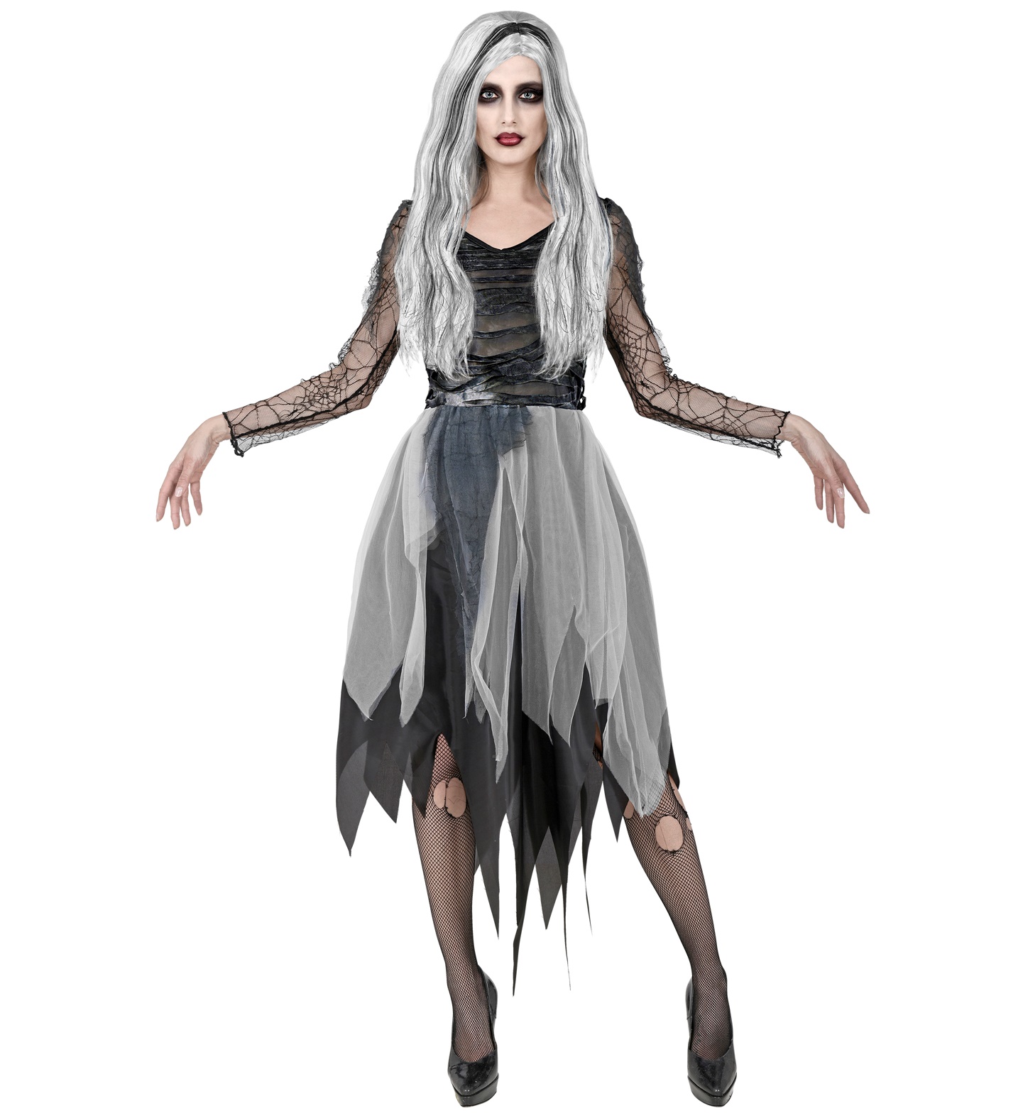 Ghostly Spirit Kleid MEDIUM grau