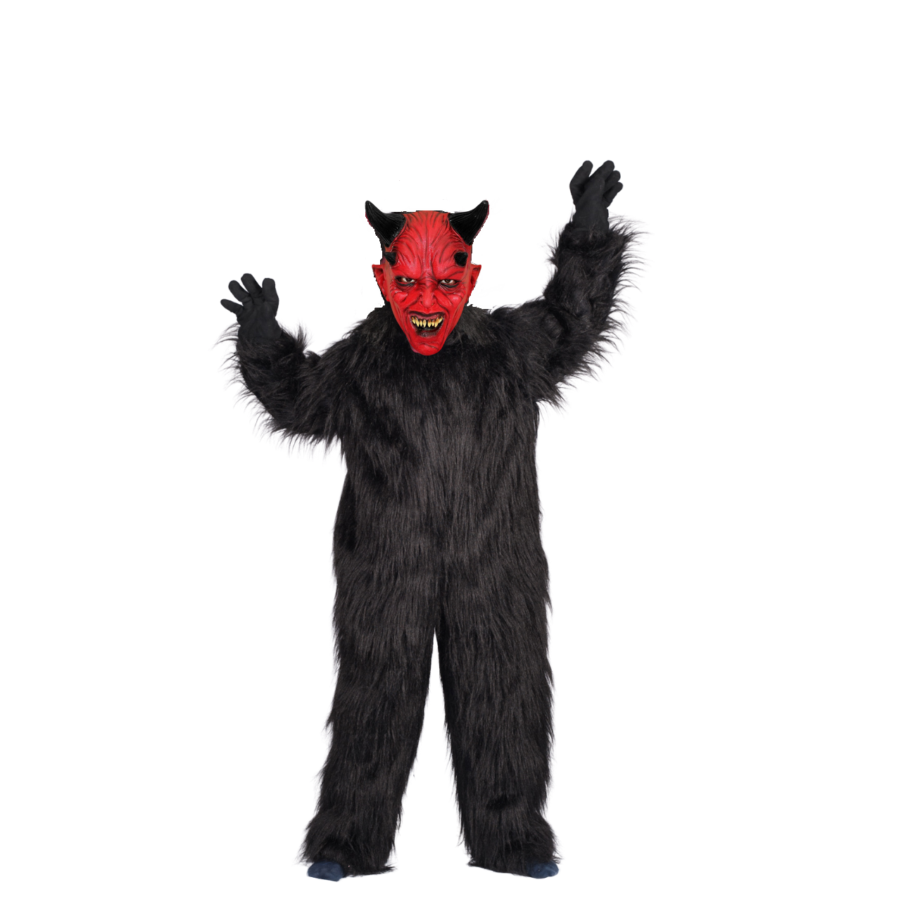 Krampus SET Overall Gr. 128 schwarz und Ki. Maske