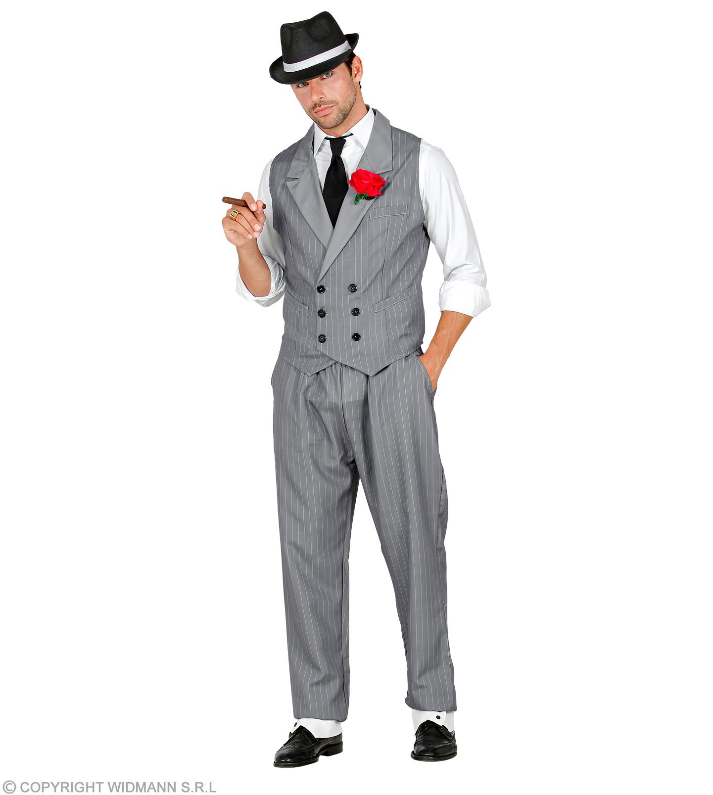 Gangster Kostüm M Weste mit Hose