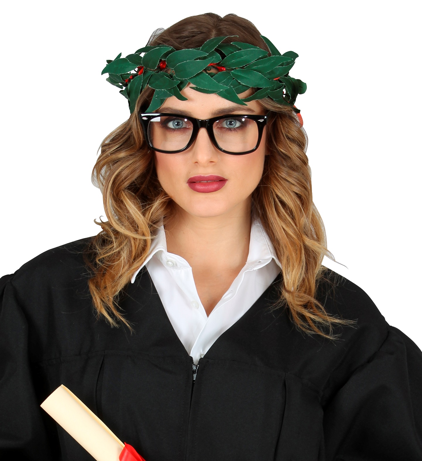 Lorbeekranz grün mit roten Bändern