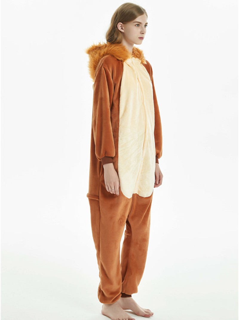 Löwen Kostüm Plüsch Overall   SMALL  (M)