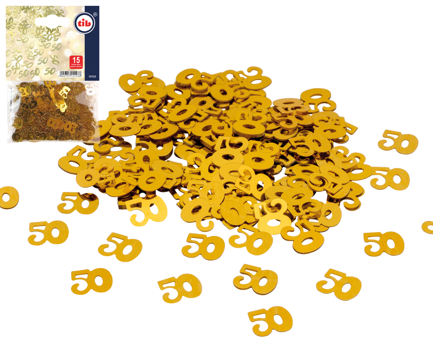 Deko Konfetti zum 50er in Gold