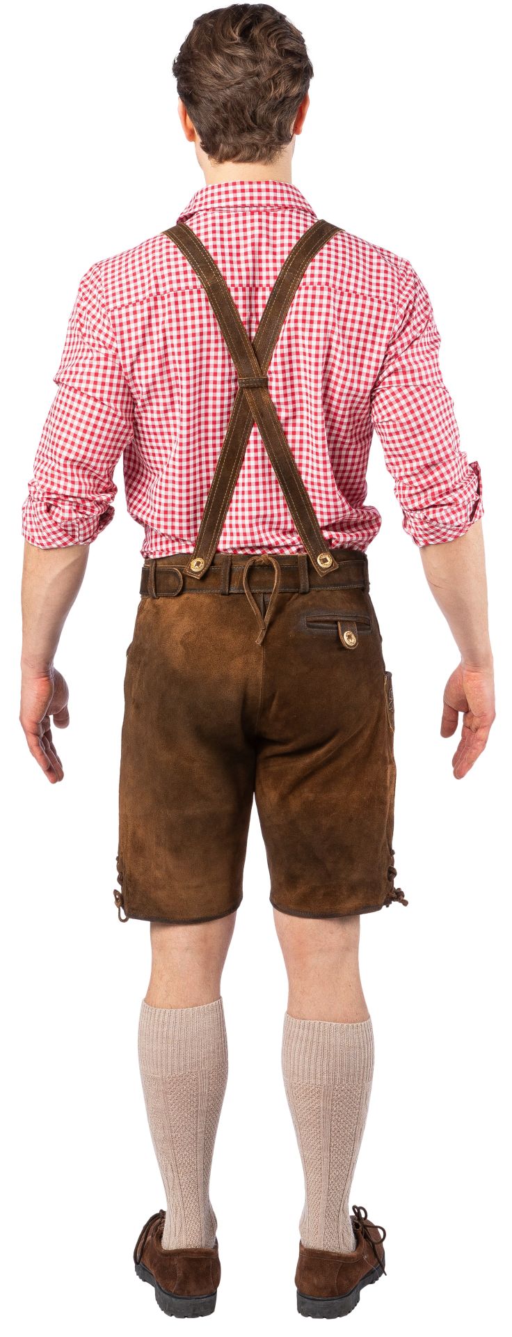 Echte Lederhose Gr. 52 mit Gürtel und Hosenträger