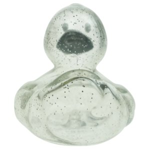 Silber Glitter Badeente 8cm