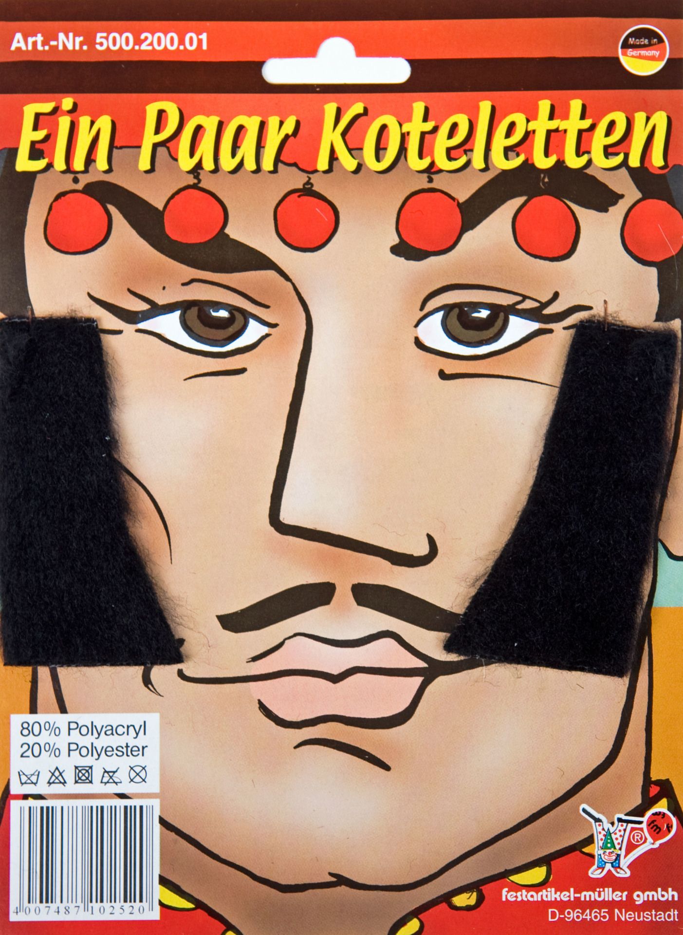 Koteletten Paar schwarz