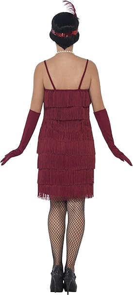 Chareston Kleid  SMALL bordeaux mit Handschuhe