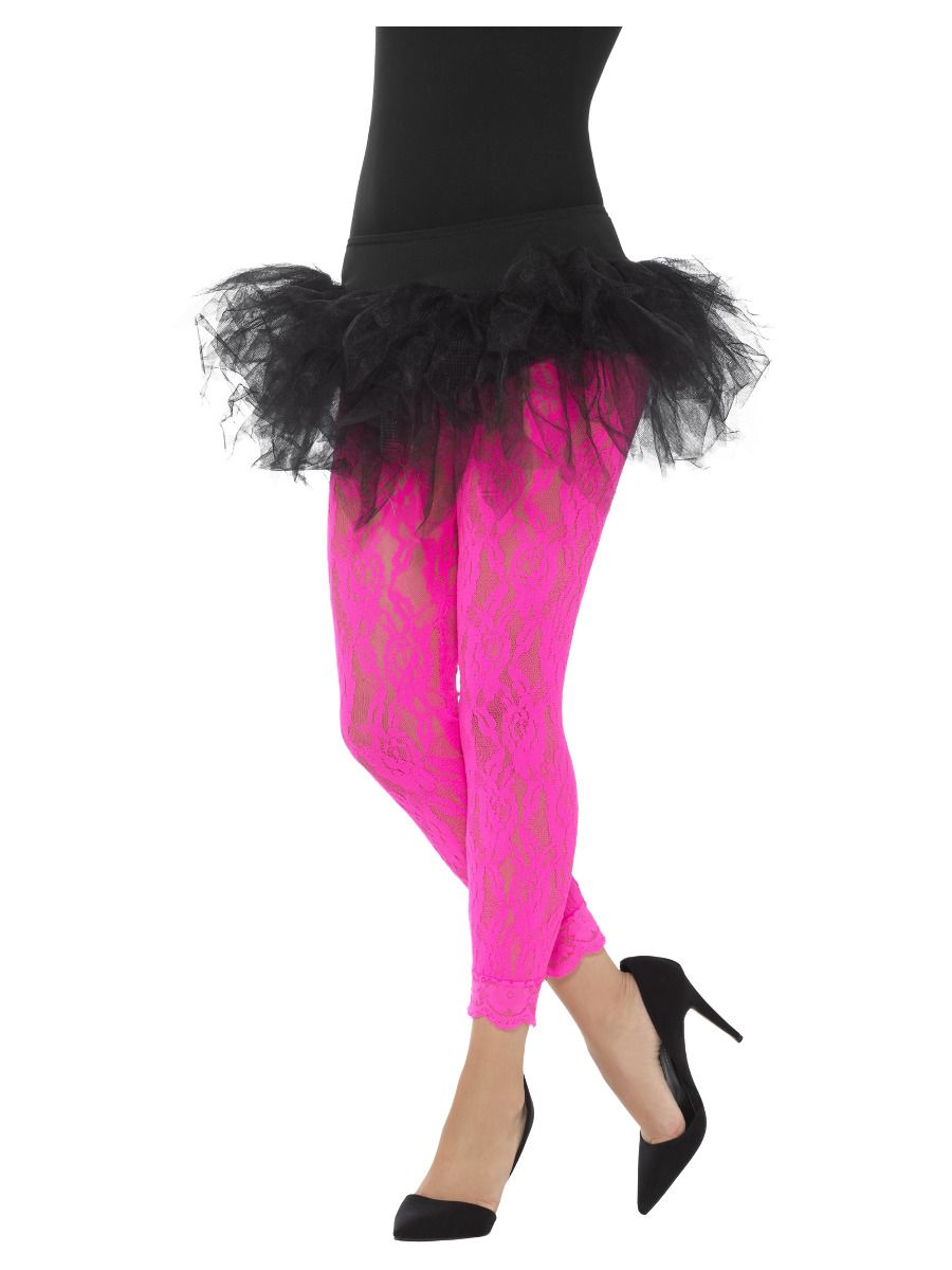 Spitzenleggings pink 80er Jahre