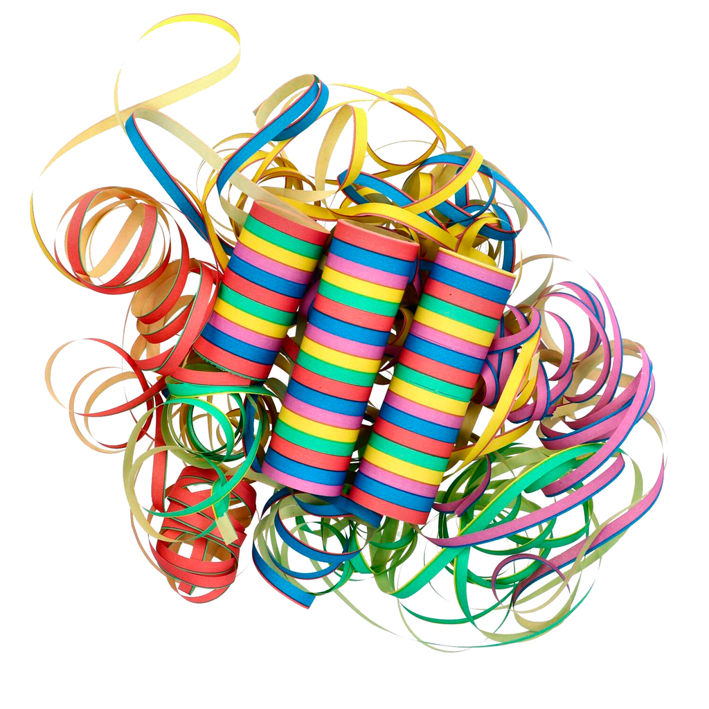 3er Pkg. Luftschlangen 4m  gestreift