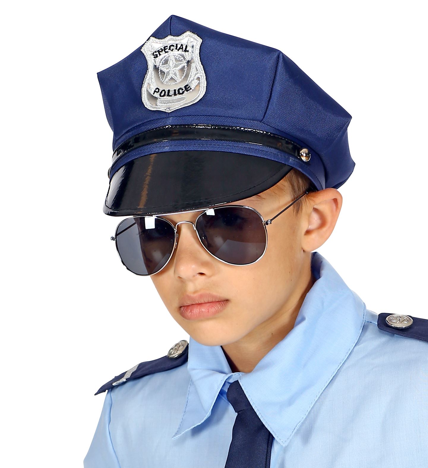 Polizei Mütze für Kinder blau