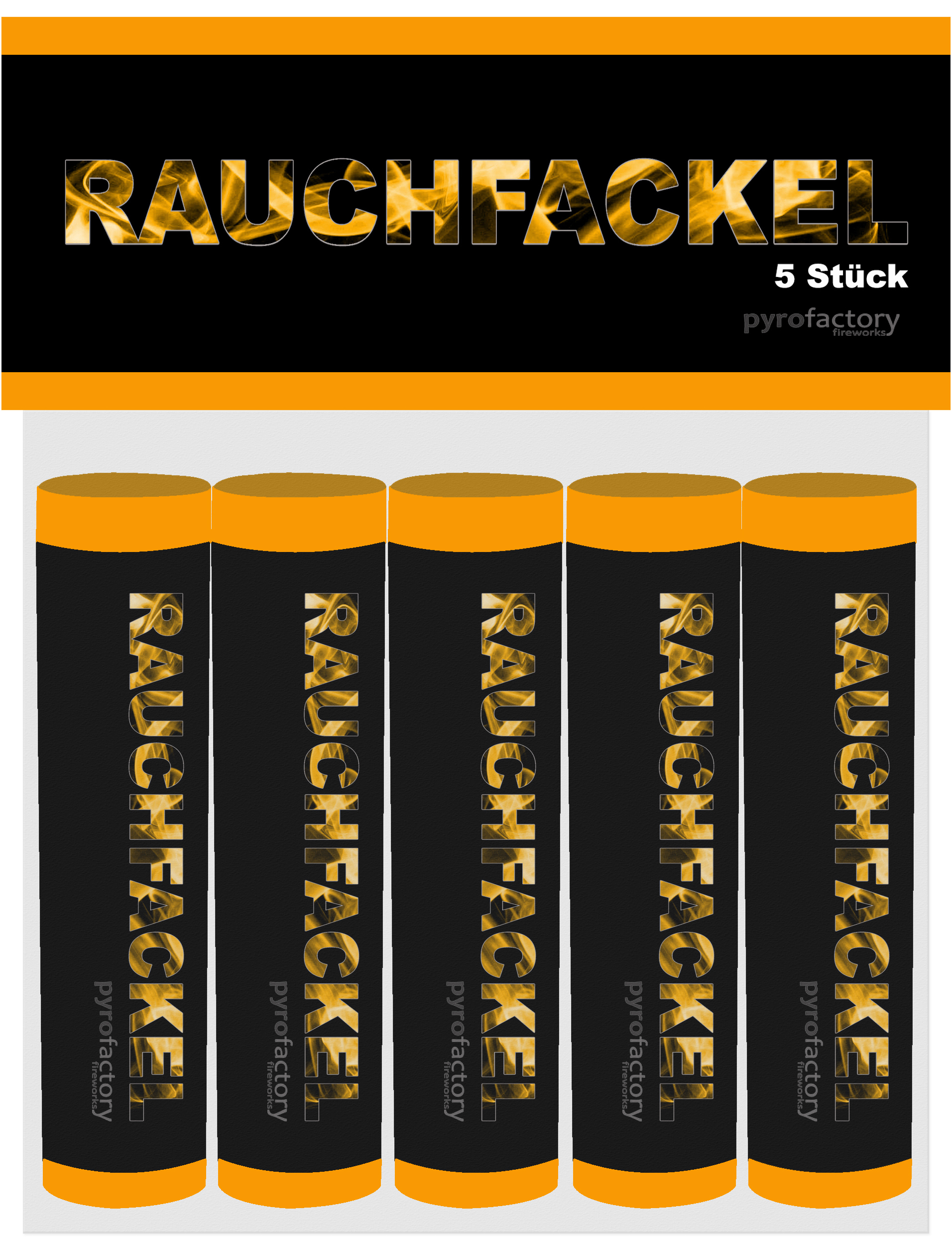 Rauchfackel ORANGE ca. 60 Sekunden