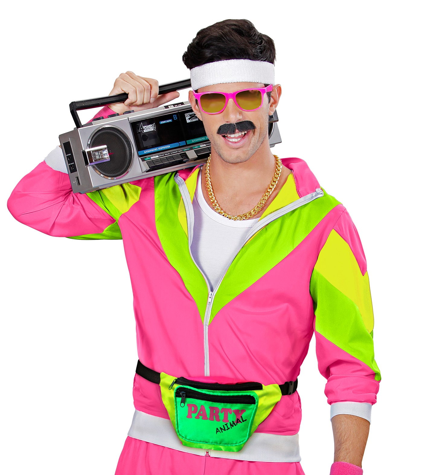 80er Jahre Bauchtasche in neon Farben