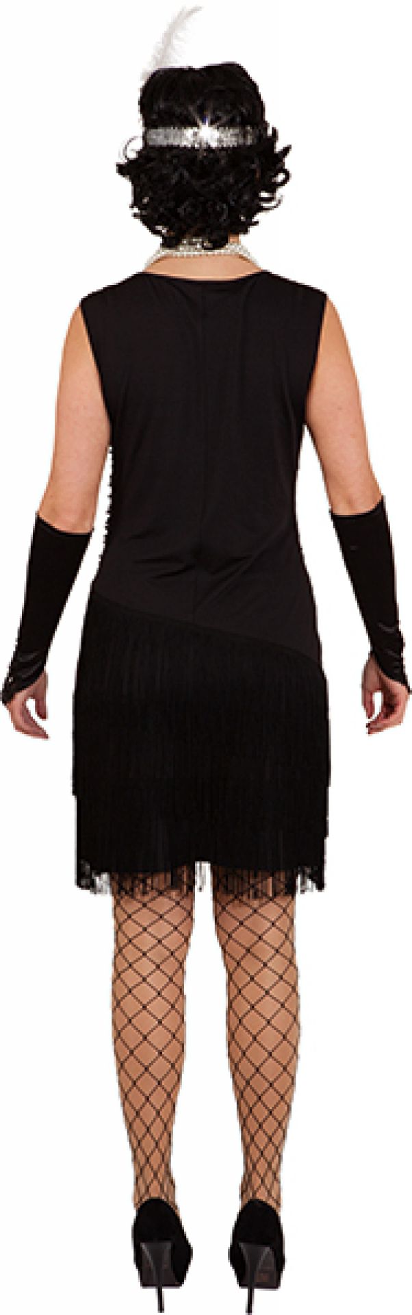 Charleston Kleid 20er Jahre 42/44  schwarz mit Pailletten