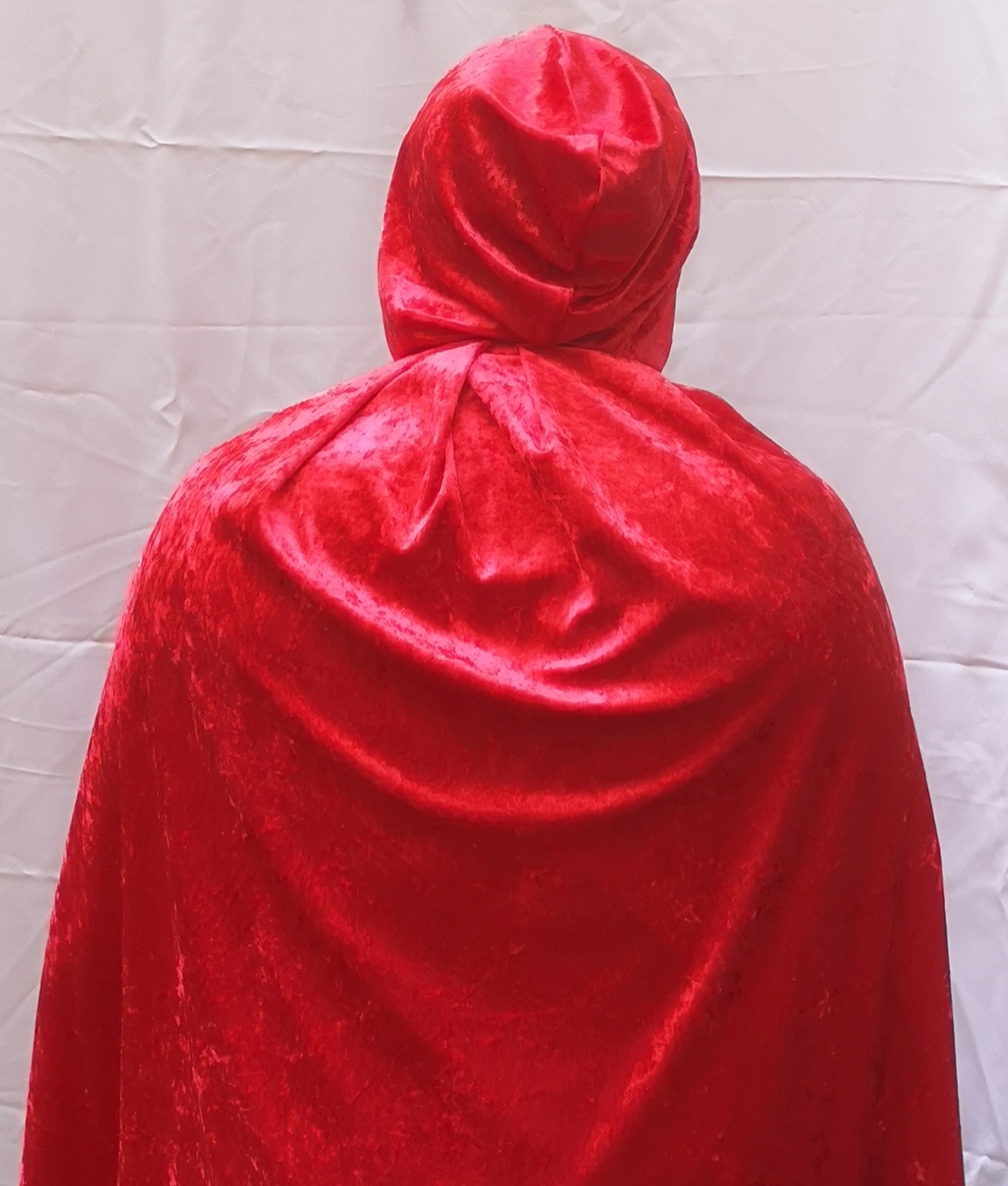 Velour Umhang hellrot   XS  90cm