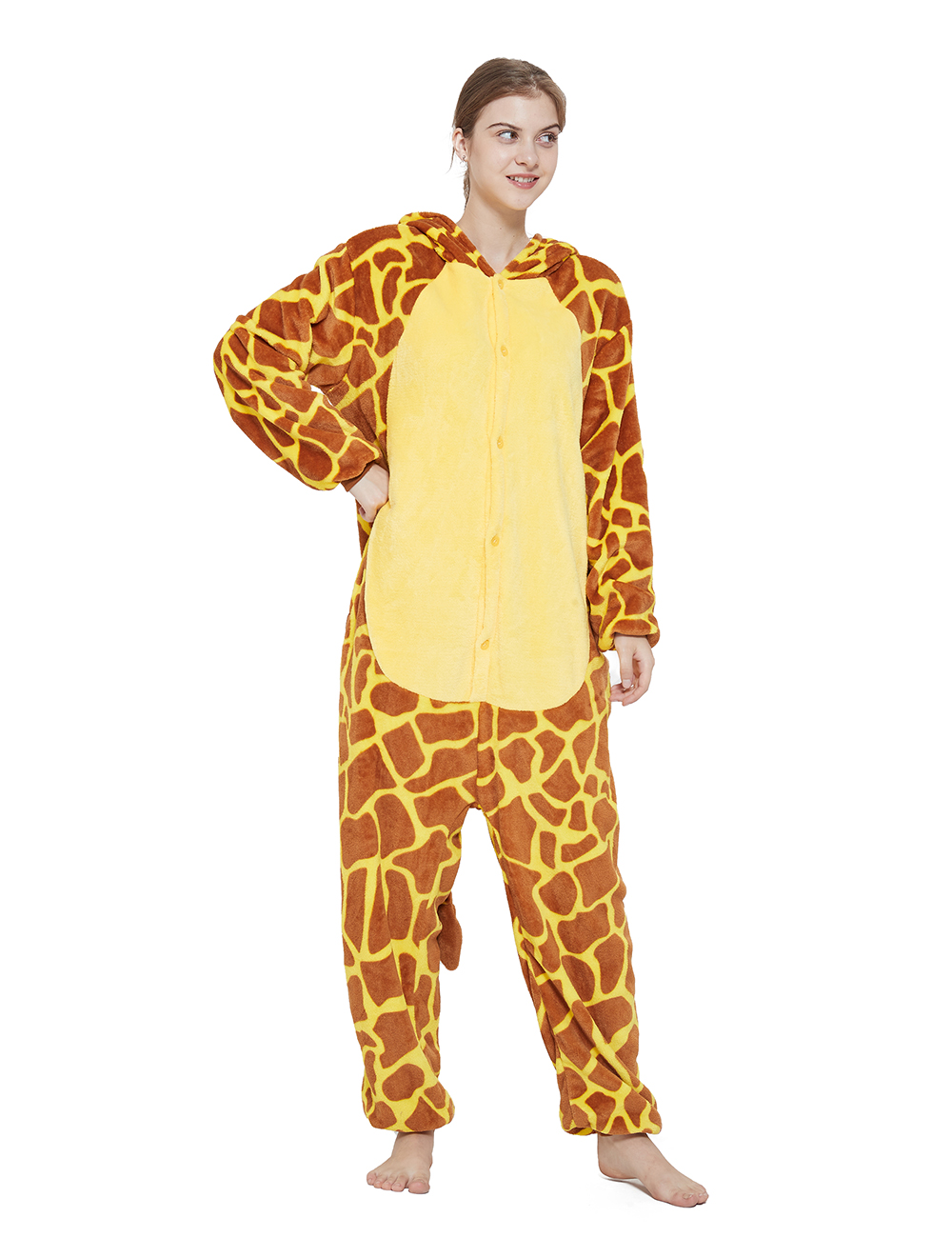 Giraffe Overall mit Kapuze  S    (M)