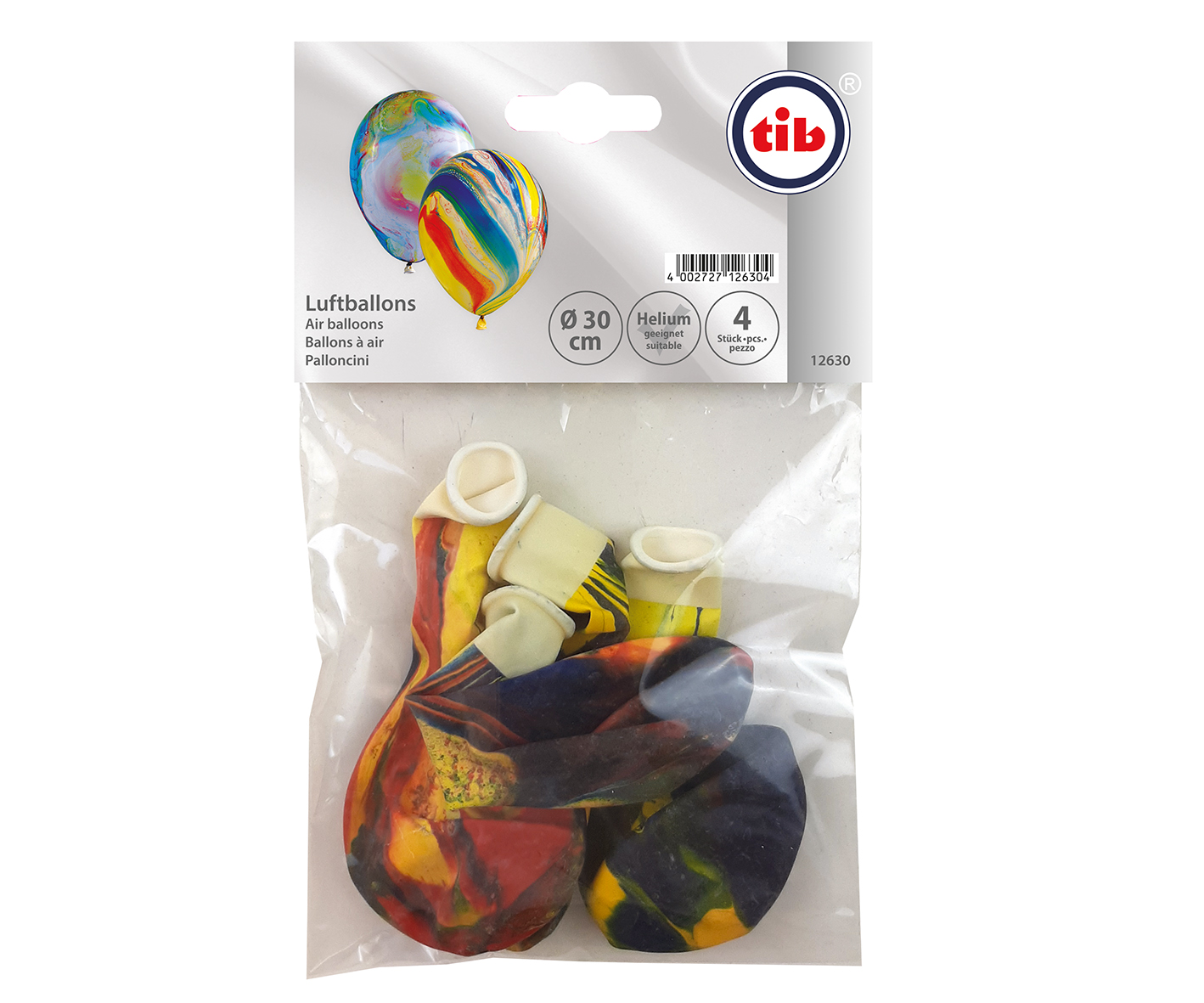 4 Stück Luftballons marmoriert