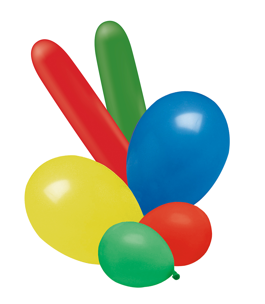 25 Stück Luftballons in sortierten Größen und Farben