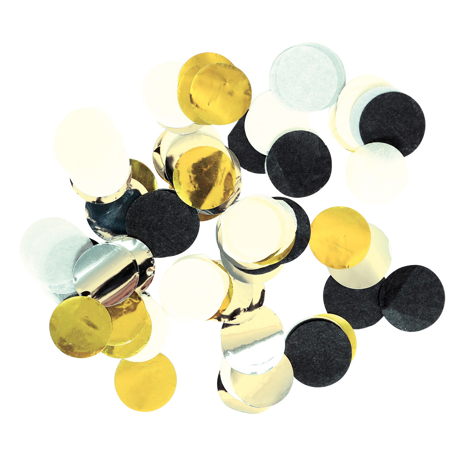 Große Konfetti  gold, silber, schwarz und weiß