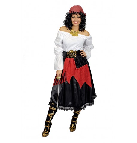 Piratin Rock 44-46 schwarz-rot