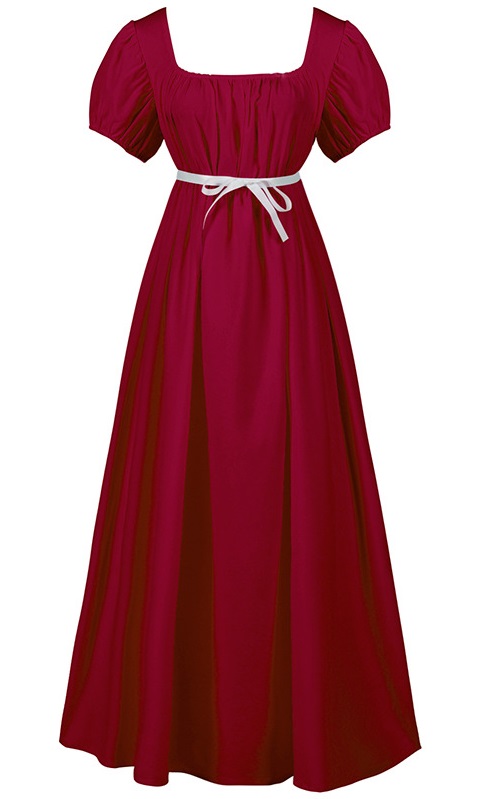 Mittelalterliches Kleid weinrot 40/42 (XL)