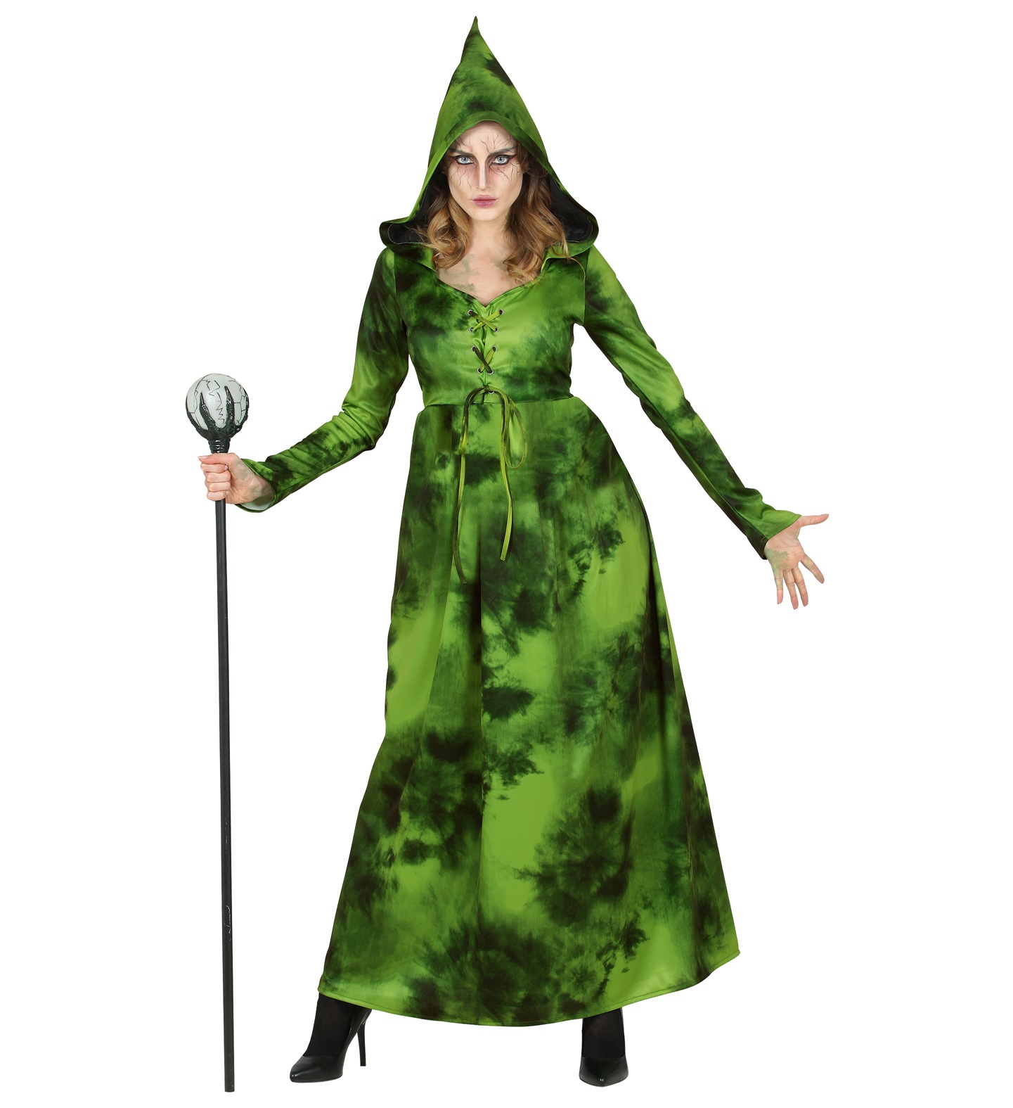 Waldhexe Kleid mit Kapuze LARGE