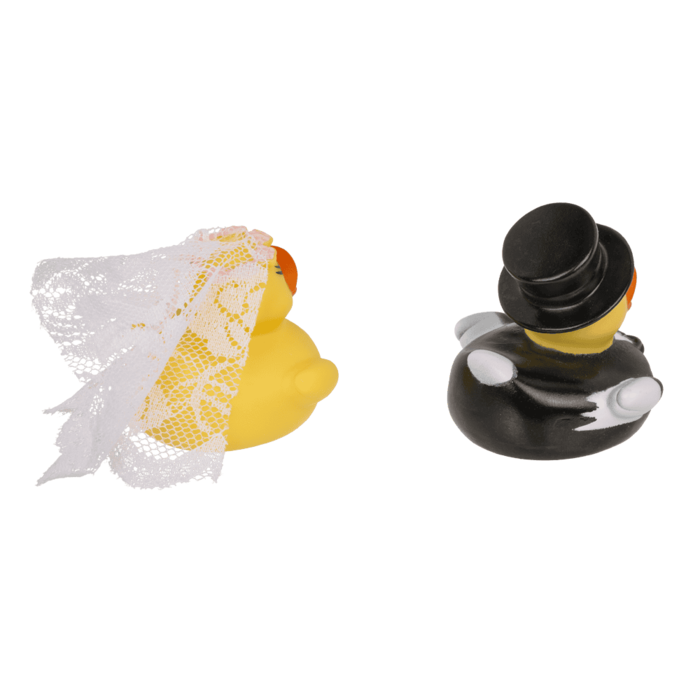2er Set Mini Badeenten Brautpaar