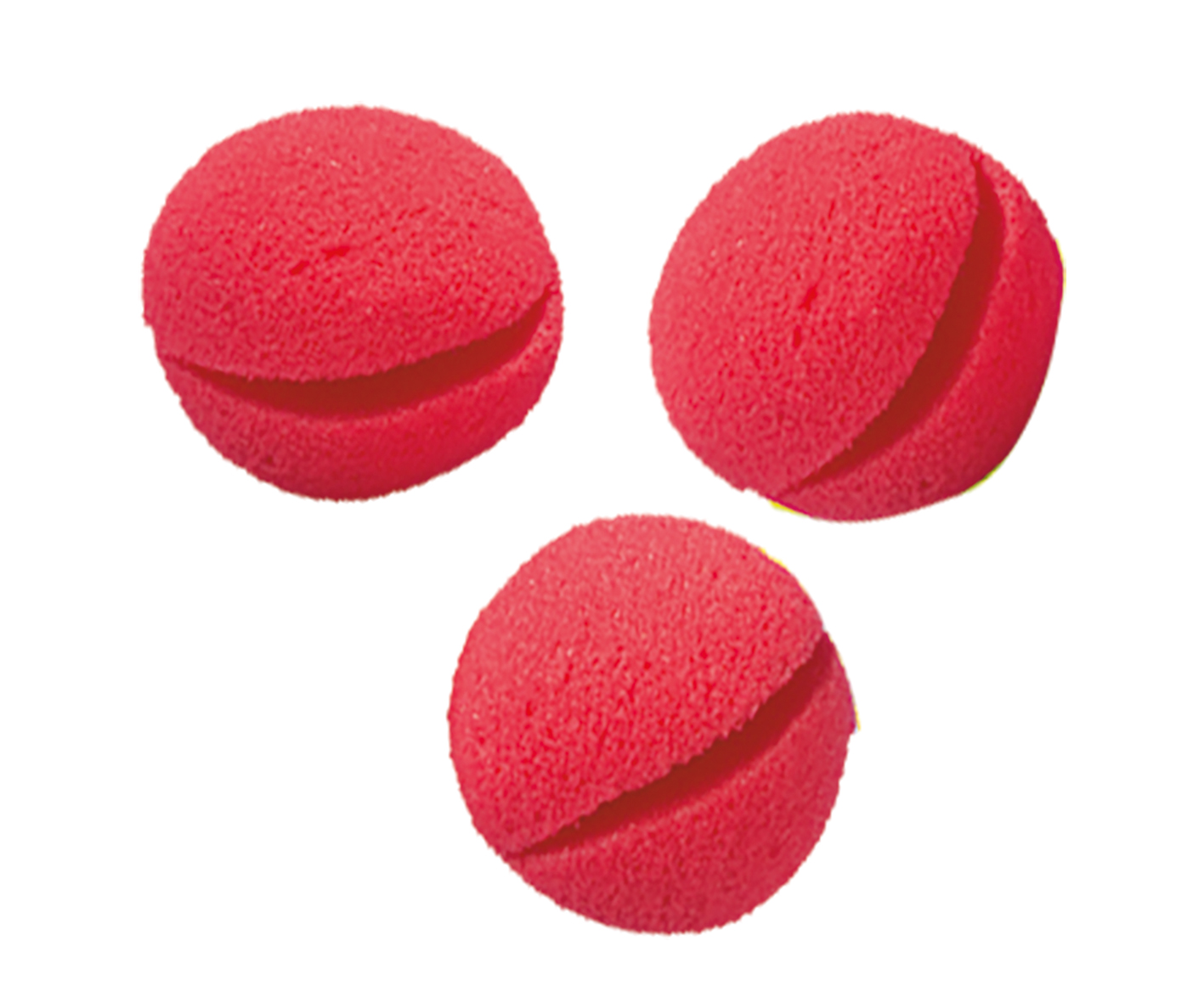 4er Pkg. Clown-Nase Schaumstoff rot