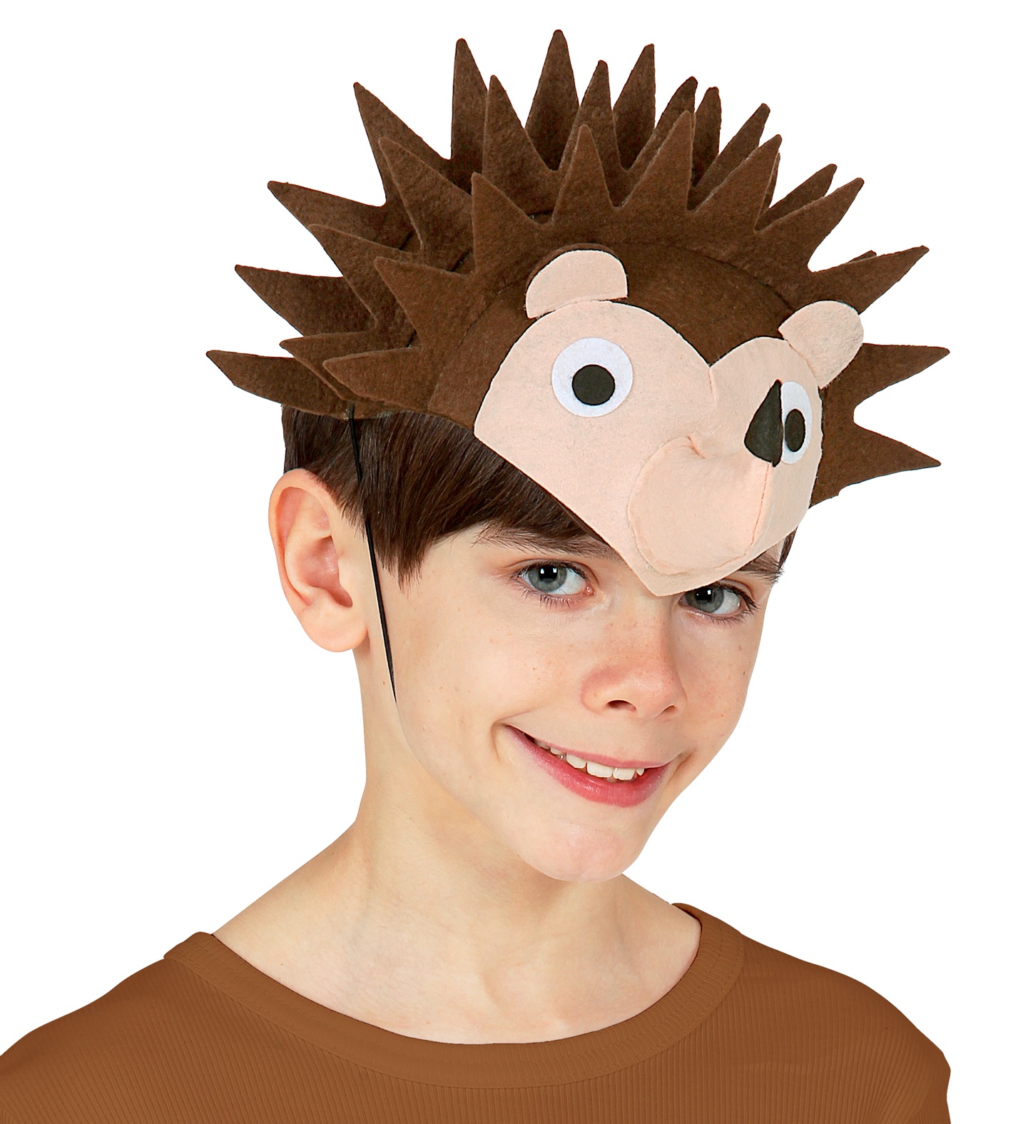 Braune Igel Kappe aus Filz