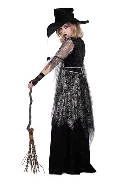 Spider Witch Kleid  Gr.44 silber-schwarz
