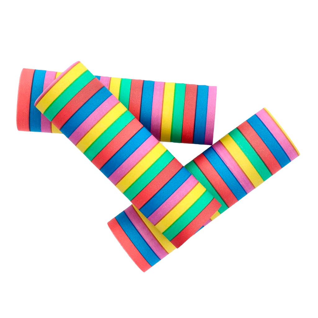 3er Pkg. Luftschlangen 4m  gestreift