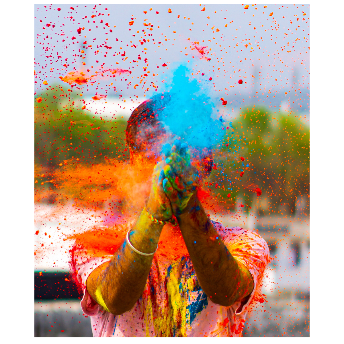 Farb Pulver Shooter BLAU  30cm