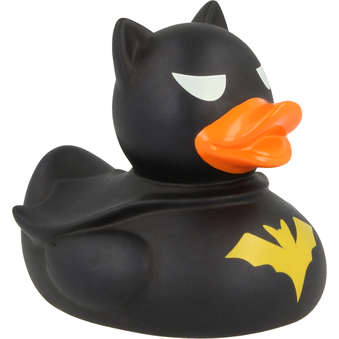 Badeente "Dark Bat" schwarz-gelb ca. 8,5cm