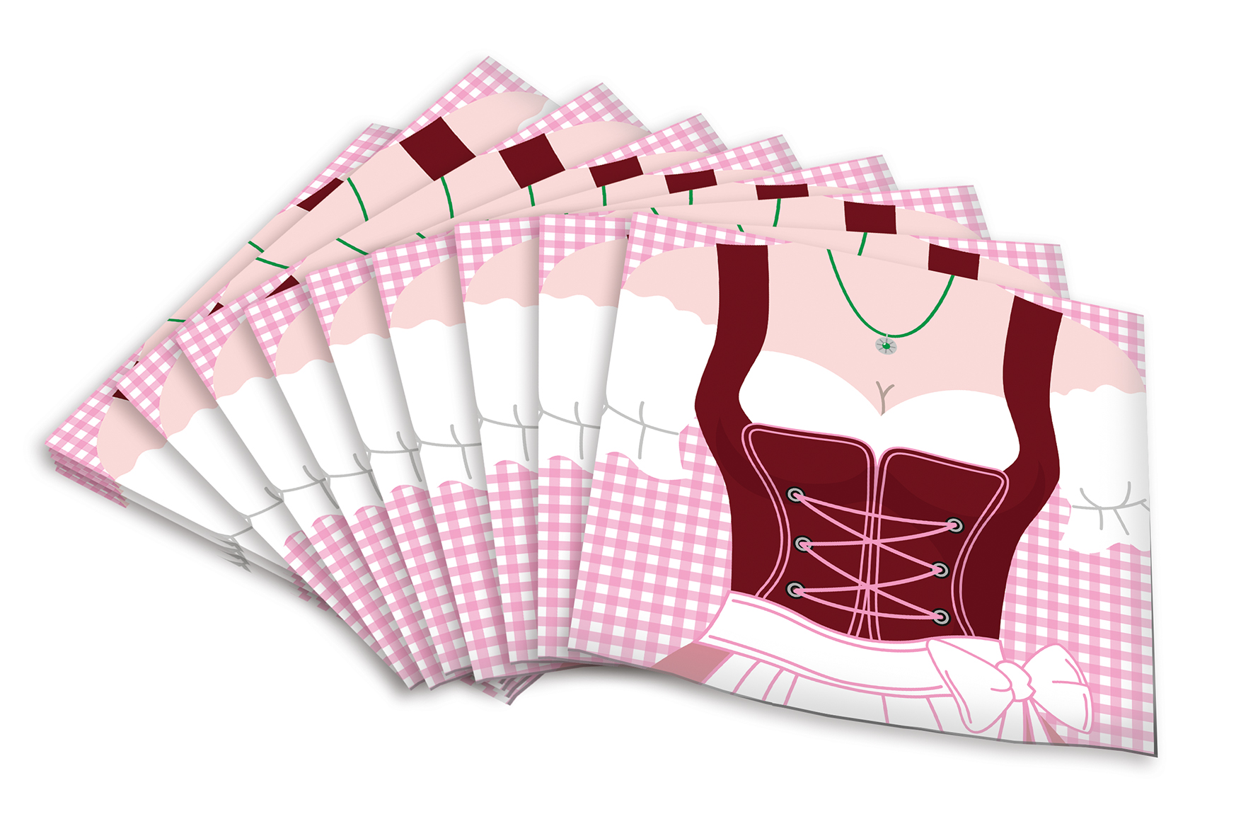 Servietten Set "Dirndl & Lederhose" 2x20 Stk. Packung