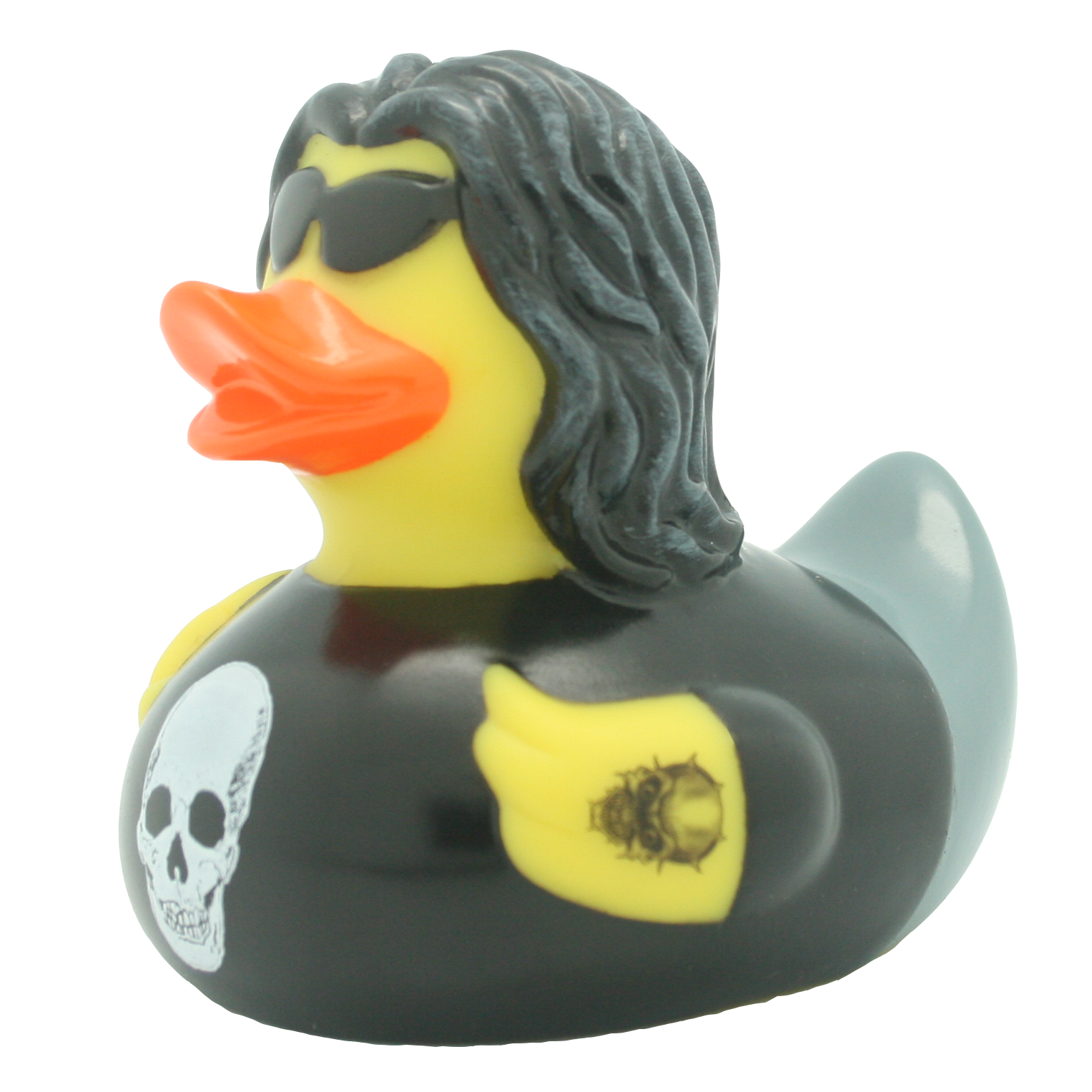 Heavy Metal Badeente 8,5cm schwarz