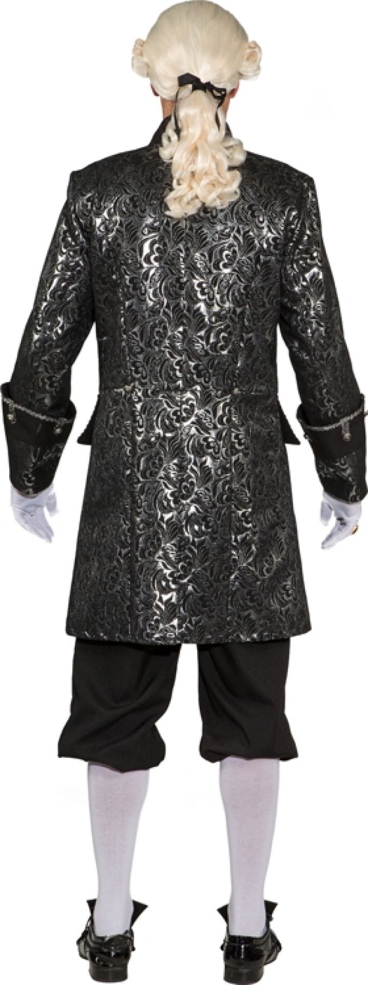 Brokat Jacke schw-silber  Gr. 46/48