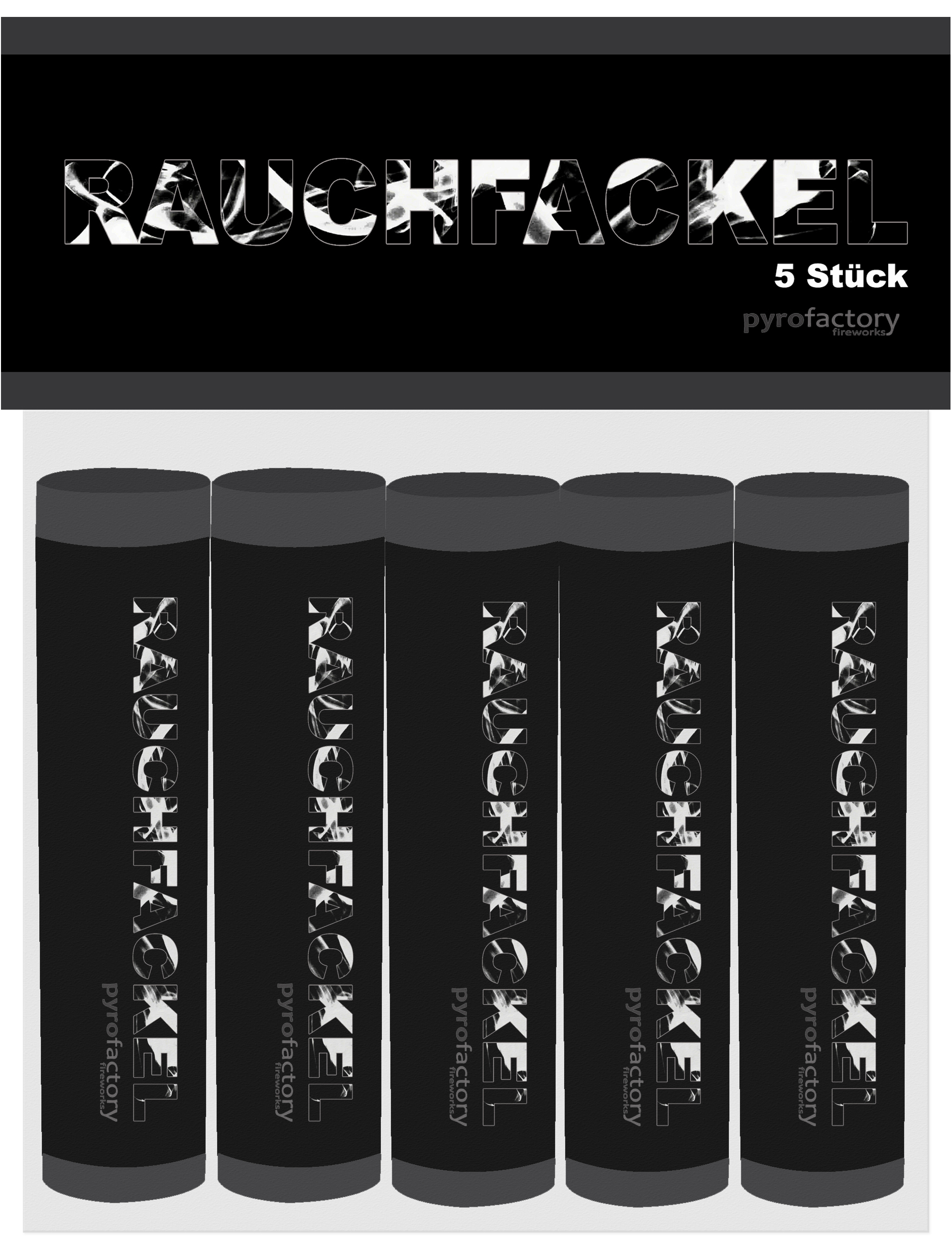 Rauchfackel SCHWARZ ca. 60 Sekunden