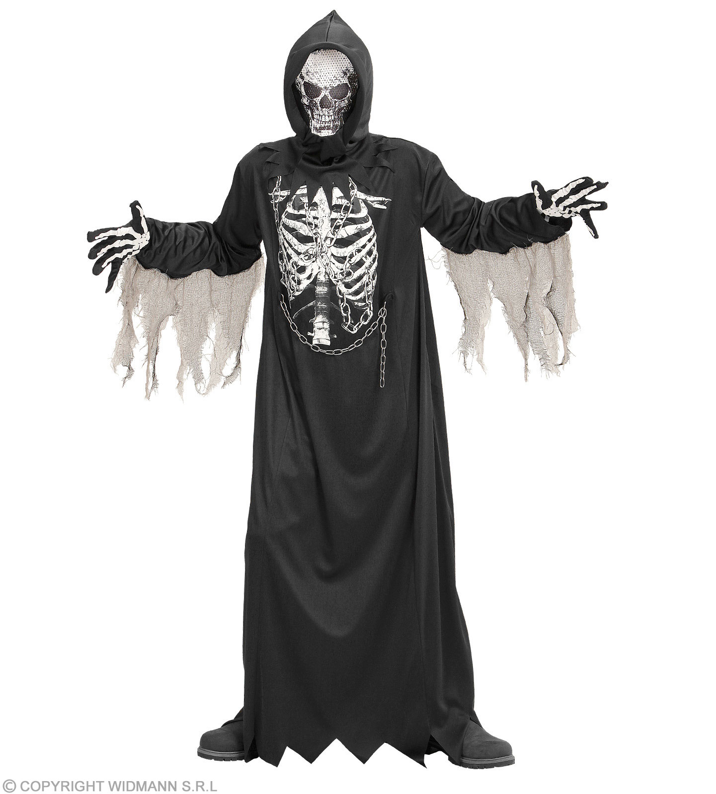 Sensenmann 164 Robe m.Kette Kapuzenmaske