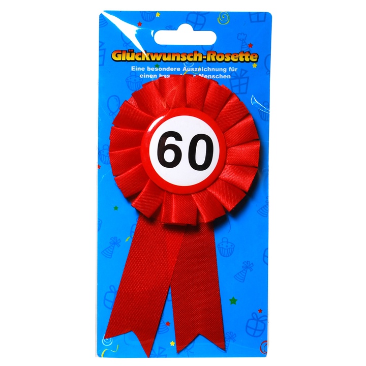 Rosette Happy Birthday 60er   *)