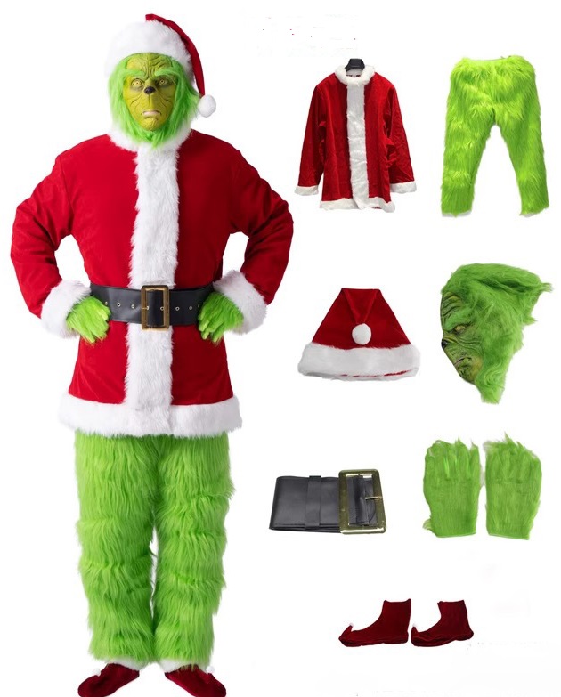 Weihnachts Monster Plüsch-Kostüm Set 5teilig X-Large