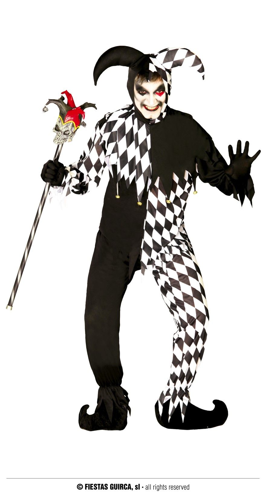 Joker Kostüm schwarz-weiss 48-50  M