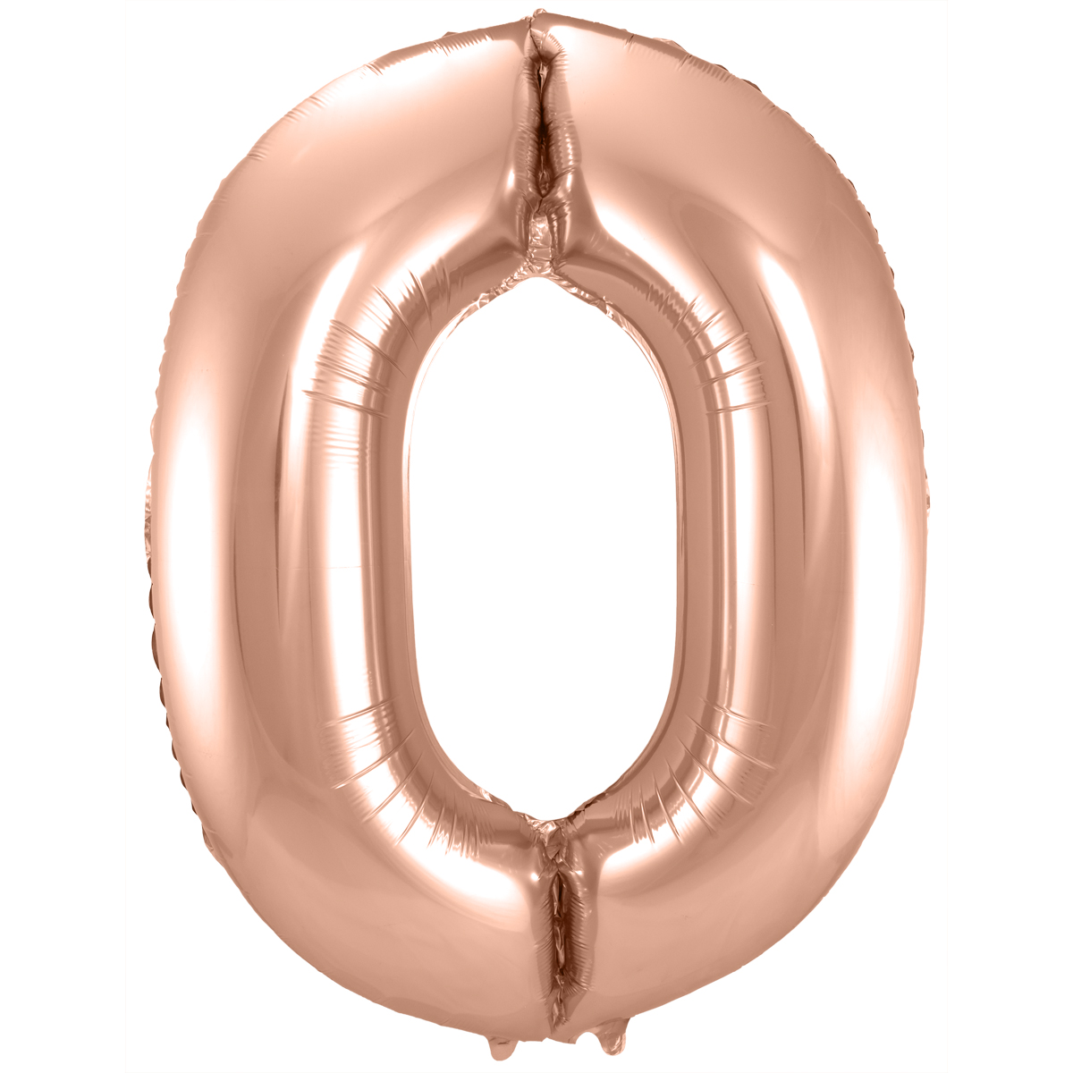 Zahlenballon "0" rose-gold  86cm Folie