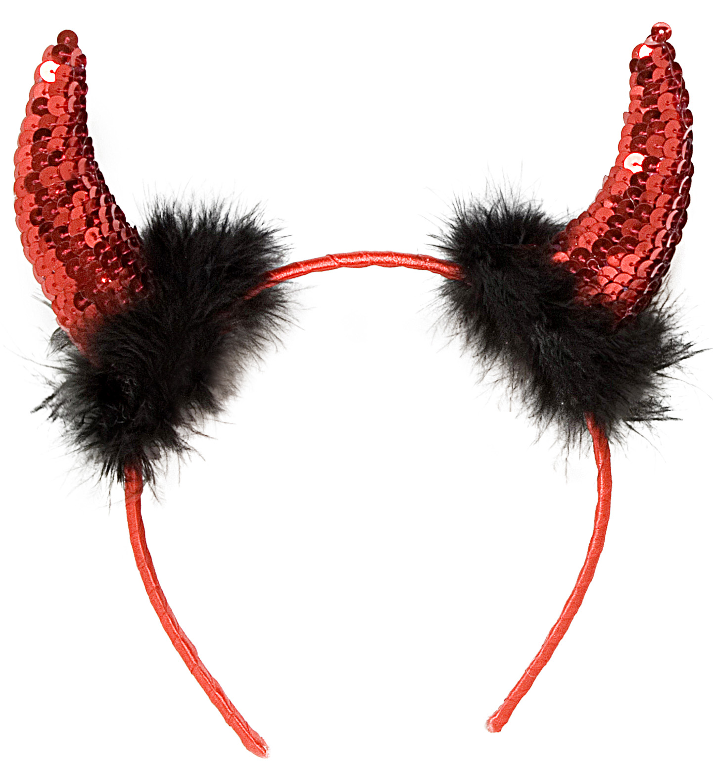 Rote Teufelshörner mit Pailletten