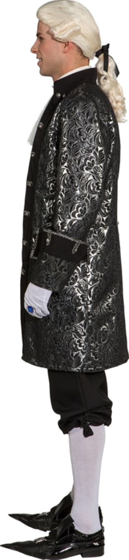 Brokat Jacke schw-silber  Gr. 46/48