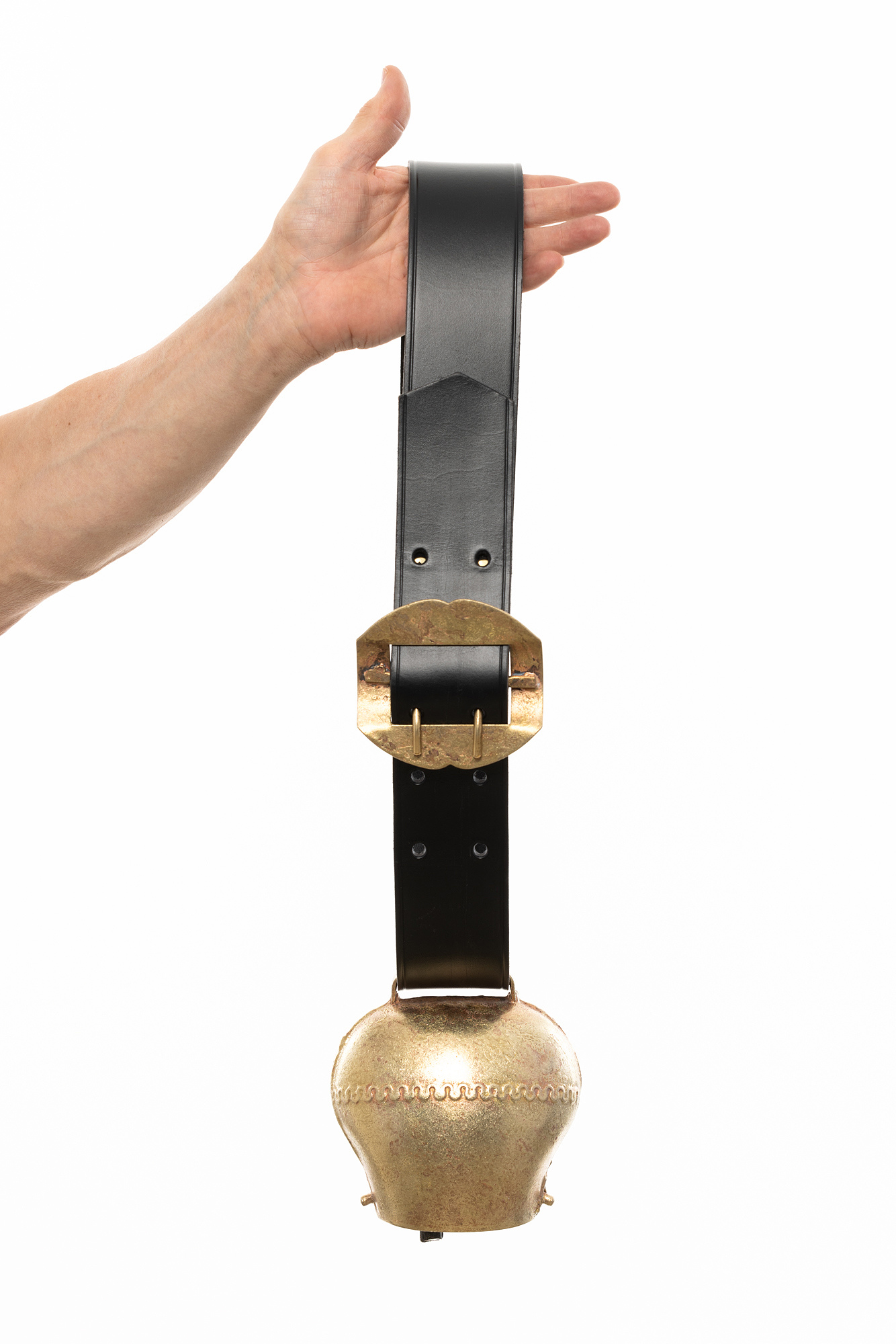 Glocke Schmiedeeisen Gold  ca.13x14cm