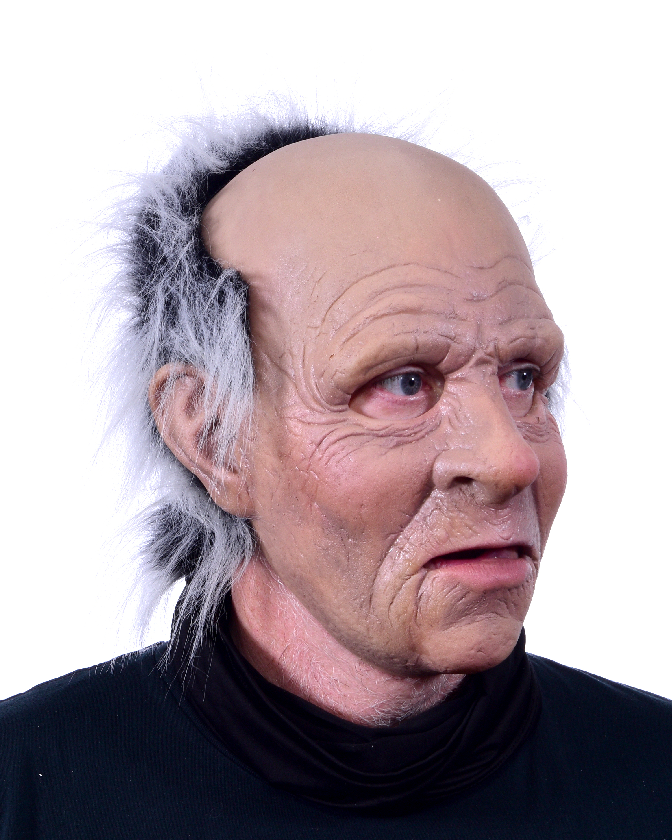 Gummi Masken "Viktor"  Alter Mann mit grauen Haaren Plüsch