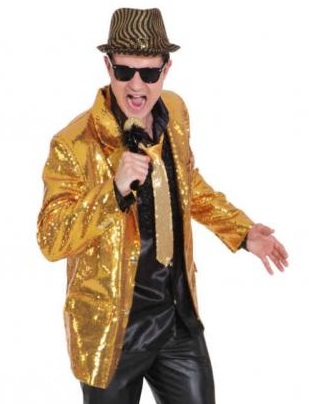 Gold-Glitter Sakko  Größe 52/54