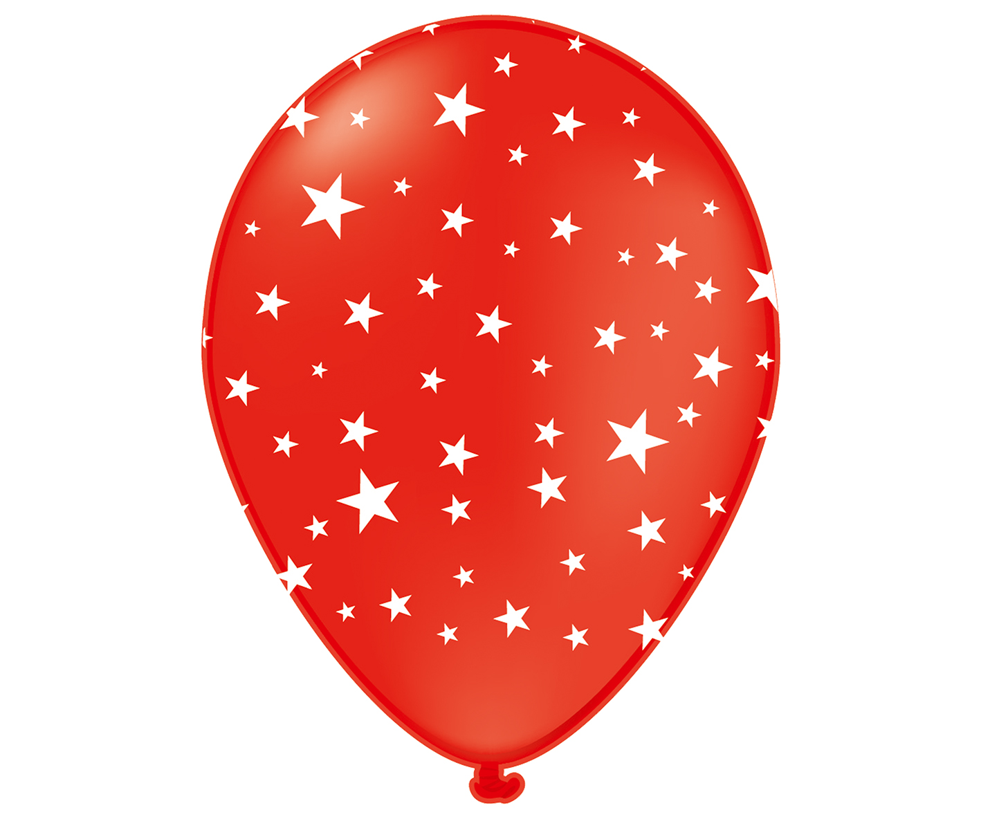 5 Stück bunte Luftballons mit Sterndruck