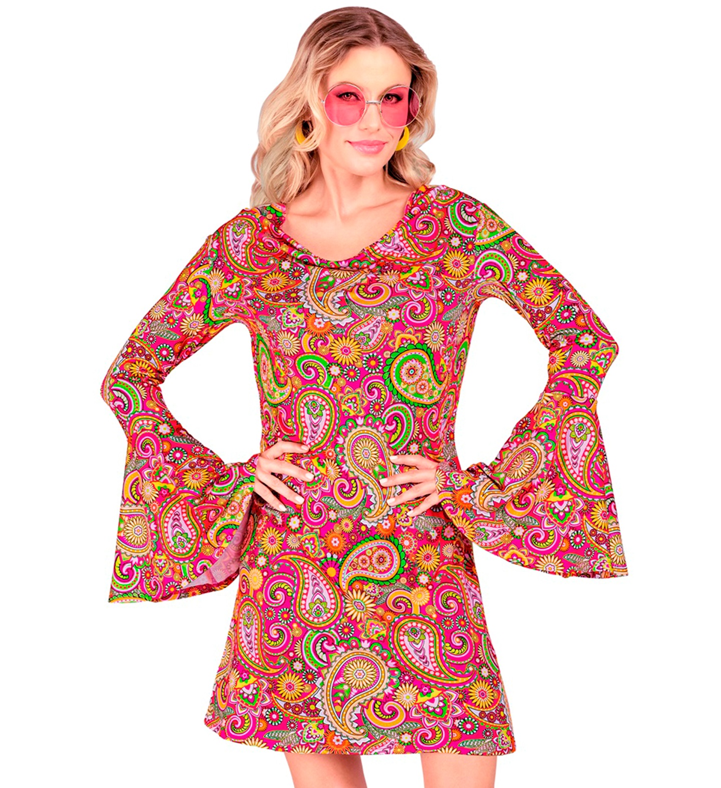 60er Party Fashion Kleid  MEDIUM Paisley-Design